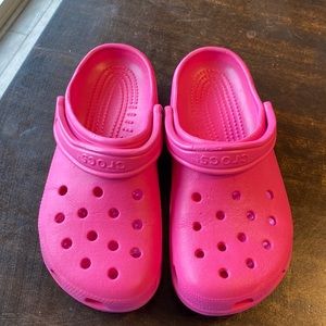 Hot Pink Crocs Womens 10 Mens 9.